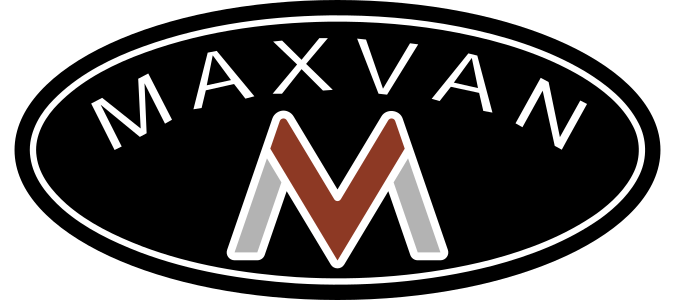 maxvan oval logo and text simple
