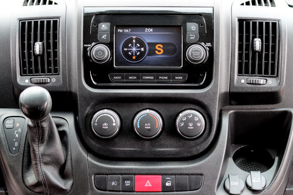 maxvan ram promaster dash panel radio and controls